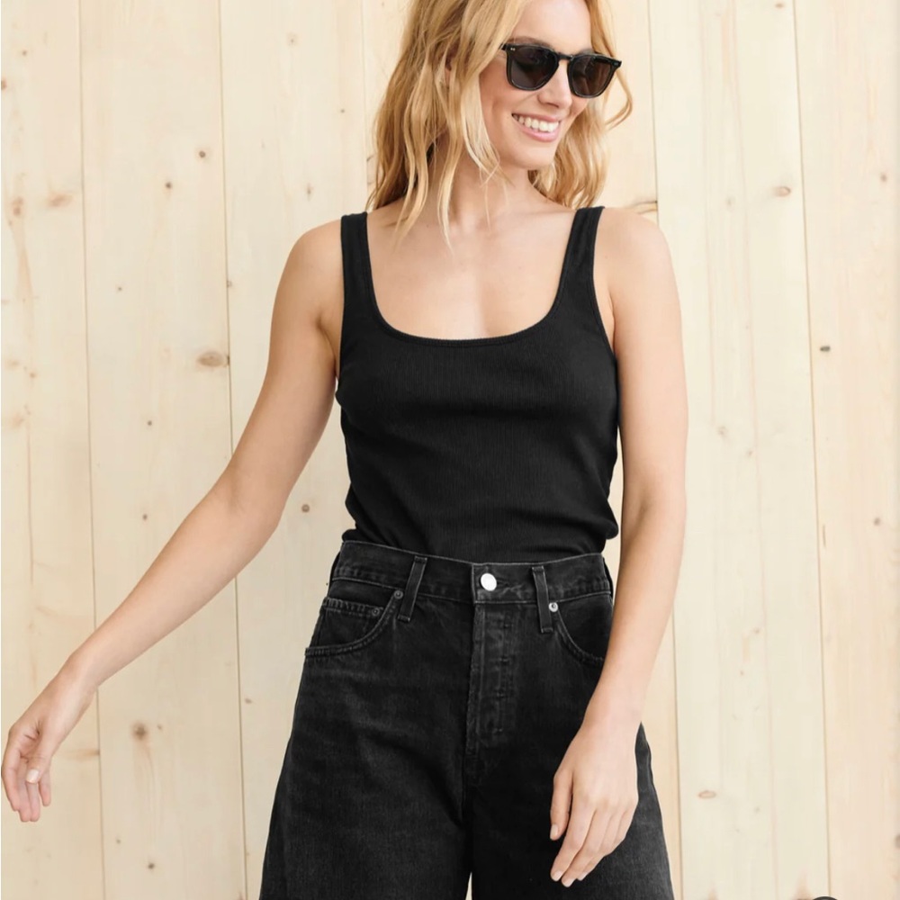 Jenni Kanye Rib Tank black size small